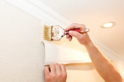 Pose de papier peint aux Salelles — revêtements muraux et toiles de verre